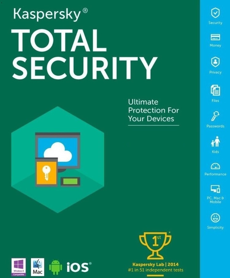 Licencia Kaspersky Total Security para 10 dispositivos