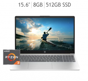 HP Laptop 15.6" AMD Ryzen 3-7320U 8GB 512GB SSD Windows 11